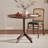 Brown Round Solid Wood Dining table-1285210419