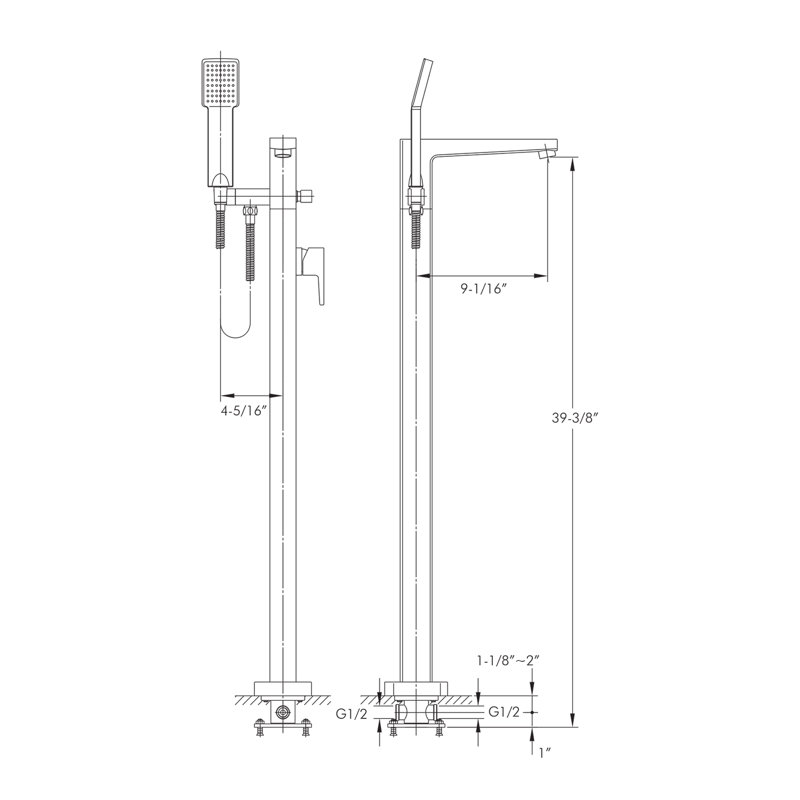 Floor Tub Spout