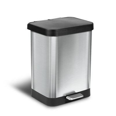 GLAD Stainless Steel Step Trash Can