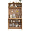Armoire de rangement multifonctionnelle avec tablette réglable et prise de courant-372825264