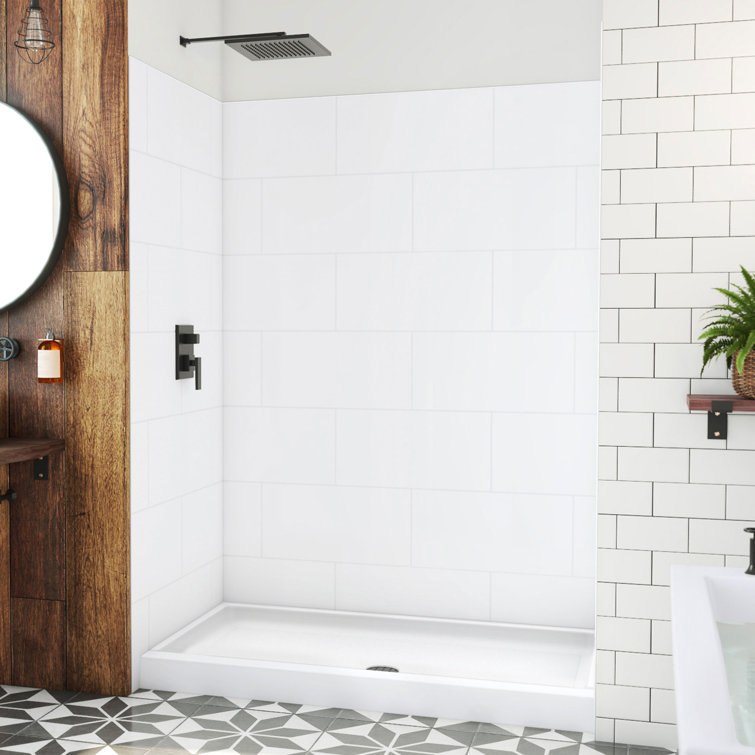 Dreamstone 60 W x 34 D x 84 H Rectangle Shower Stall and Base Included