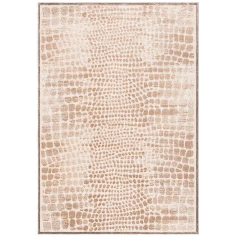 Tapis Heie de couleur souris / crème