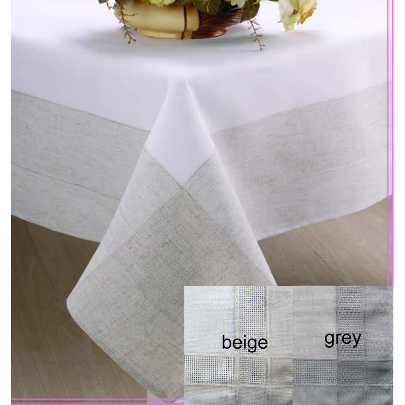 Admiranda Tablecloth, Beige, 70" L x 52" W