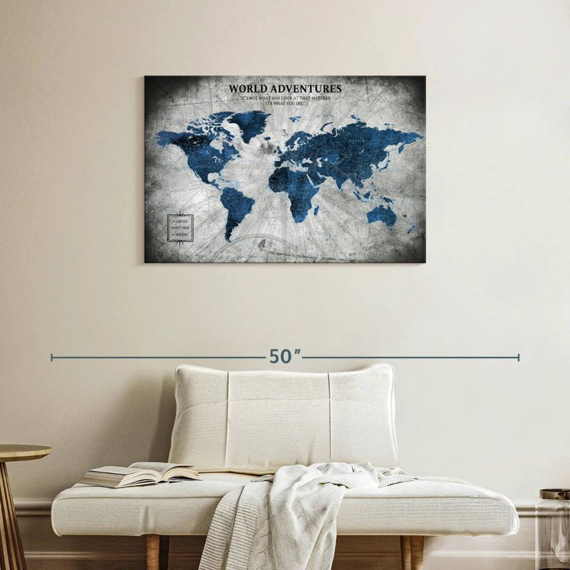Voyage d'aventure World Pin's Alvertia II, H 24 po x l 36 po