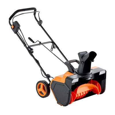 23-inch 15a Corded Electric Snow Blower With 180° Rotating Chute & Led Headlights, 25ft Throwing Distance, 12" Depth Clearing, Walk-behind Snow Thrower For Driveway & Sidewalk