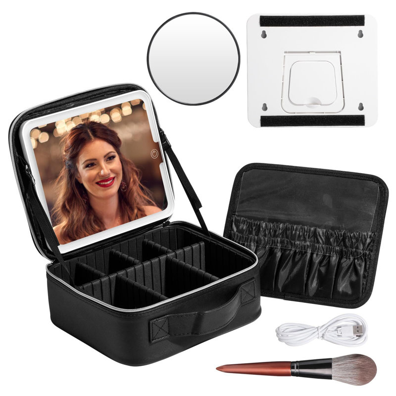 Organisateur de maquillage en plastique Nesat, Noir