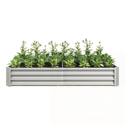 Metal Raised Rectangle Planter Beds