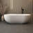 67" Freestanding Soaking Solid Surface Bathtub