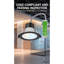 Luminaire encastré sans boîtier DEL E2 Lighting de 15 cm (6 po) pour usage commercial, avec batterie de secours, puissance et température de couleur réglables (3 CCT), noir.