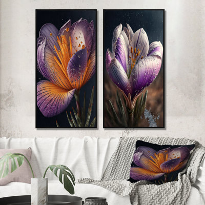 «Blooming Crocus», 2 pièces sur toile