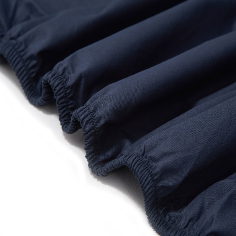Ensemble de draps 100% coton 400 fils 400 fils, Ensemble de draps pour très grand lit avec 4 piè, Bleu