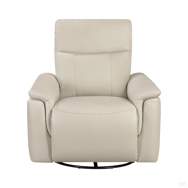 Mobilier de salon pivotant en cuir de luxe luxueux inclinable 1pc, Taupe