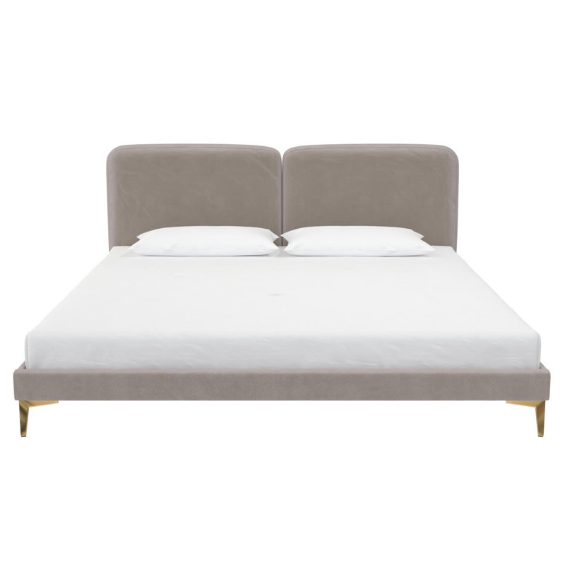 Upholstered Bed, Taupe