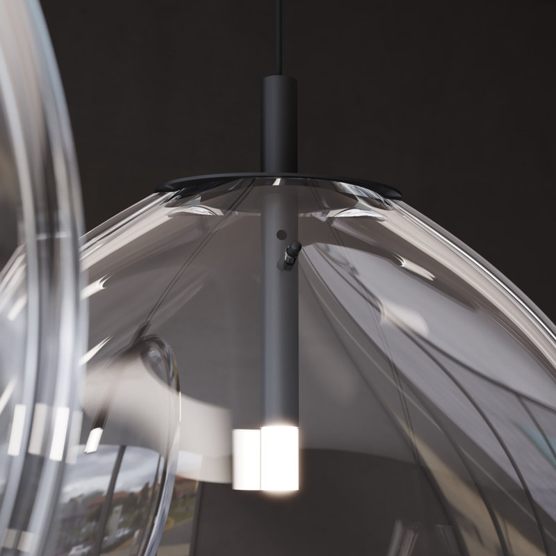 Cantina 3 - Light Pendant, Clear, 19.25" H x 36" W x 36" D