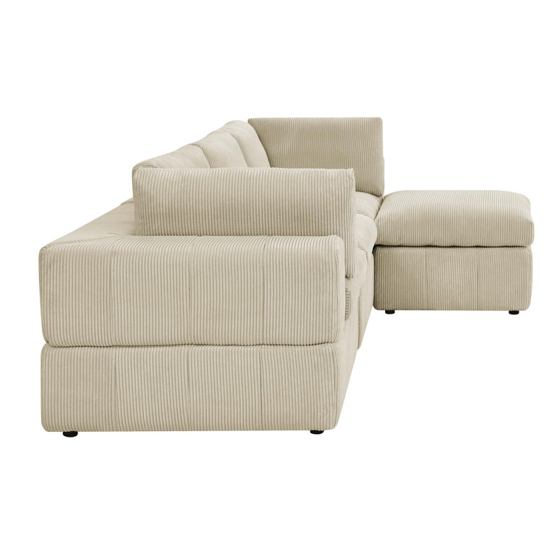 Atianna 4 - Piece Corduroy Sectional