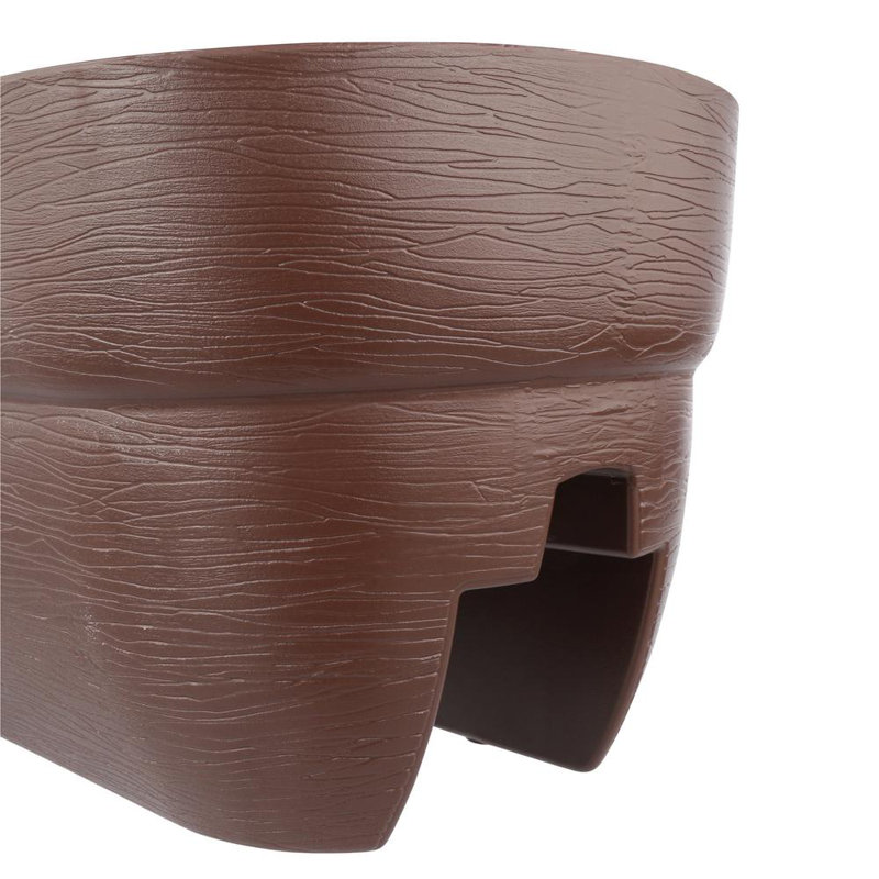 Bess Railing Planter, Brown