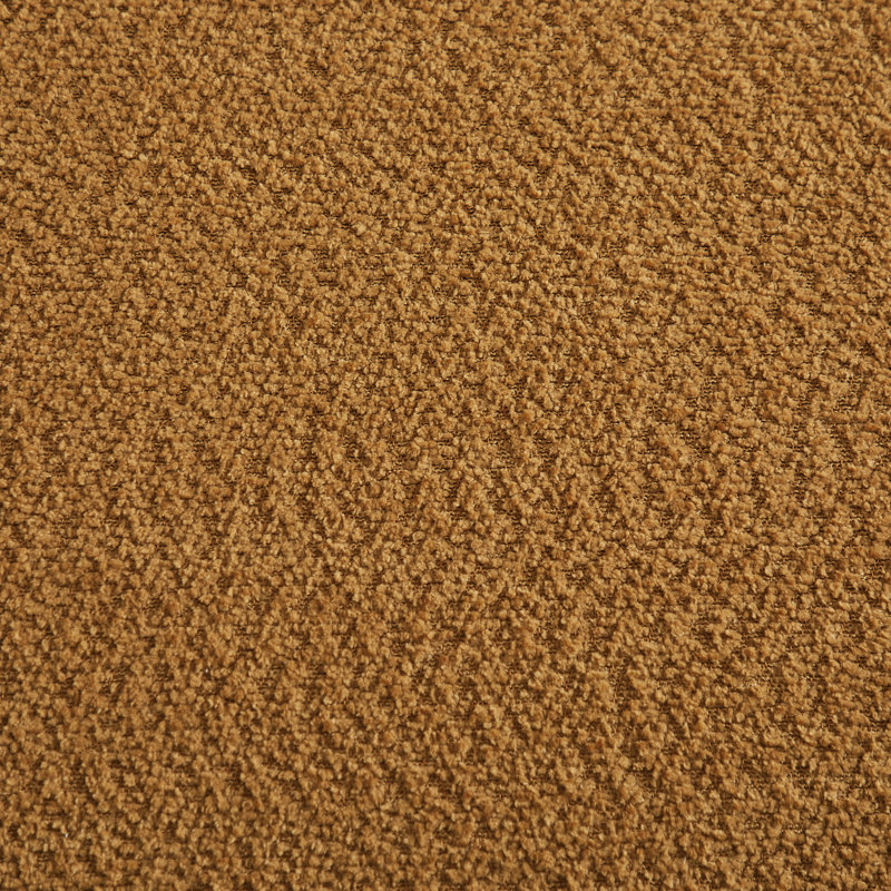 Chaise longue d'intérieur rembourrée avec repose-pieds Boucle Méridienne, Orange