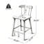 Tabouret de comptoir rembourré en bois-1144699976