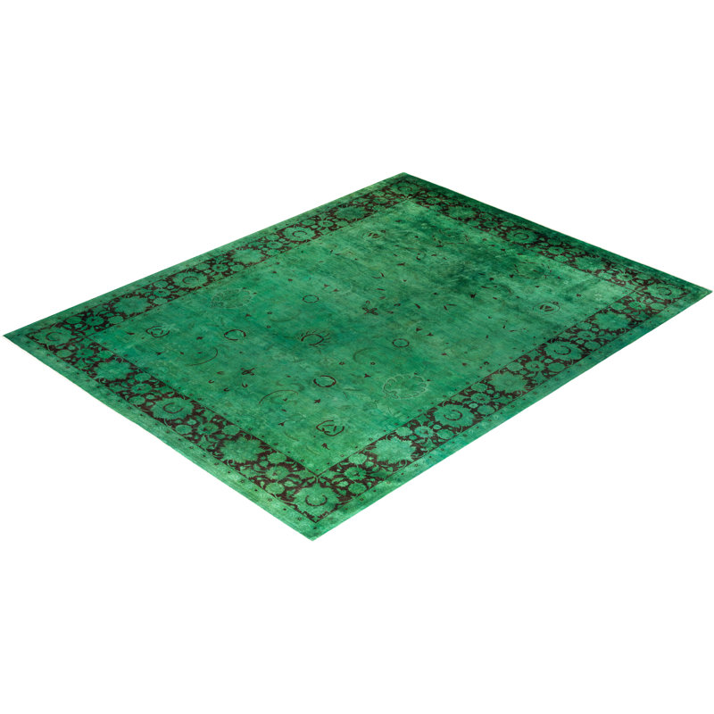 Overyed One-of-a-Kind Rectangle 9'4" X 12' Hand Knotted Area Rug