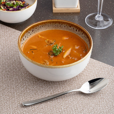 JAGUAR Premium Porcelain Deep Plate | Vital Coupe Round Deep Plate | 6 Pcs | Microwave & Dishwasher Safe