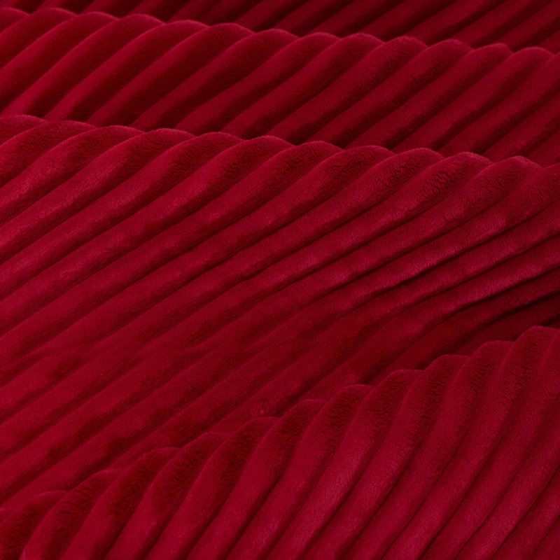 Velours côtelé en velours côtelé rouge entièrement comprimé, sans assemblage, peut servir de siège supplémentaire ou d'extension, compact pour les petites pièces