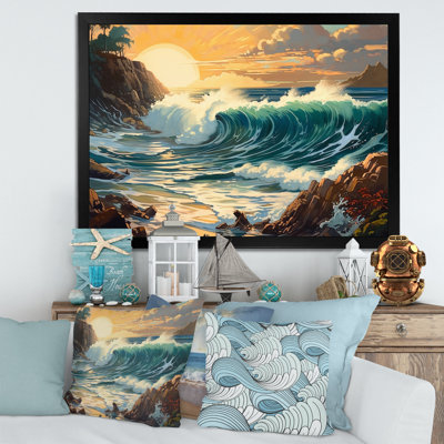 Bright Sun Majestic Waves II sur impression sur toile