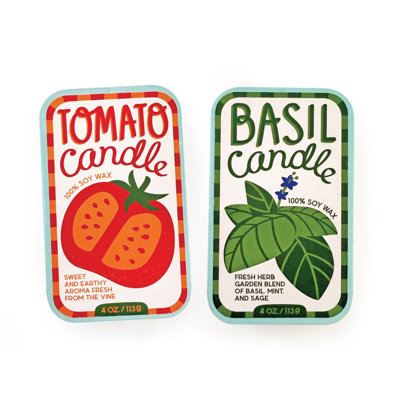 Tomato & Basil Candle Set of 2