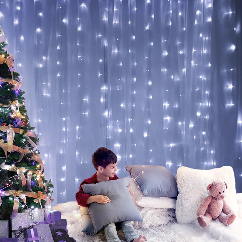 Karden 118.11'' USB Plug-in 300 LED Fairy String Lights Curtain String Light, White