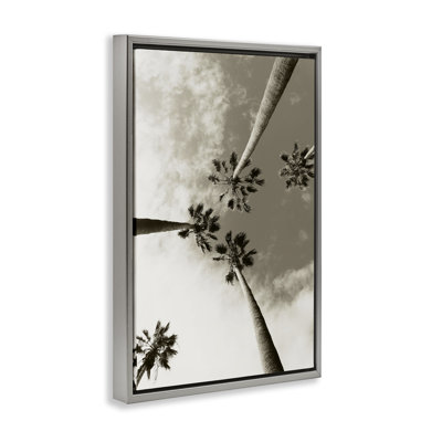 Toile flottante encadrée «Centric Palm Trees» par Wil Stewart