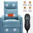 Heat Massage Manual Recliner Chair With Rocker And Swivel In Fabric For Living Room-938370712