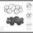 Solaz Multi Panel Round Wall Mirror | Black |