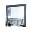 Miroir de commode Zeny, rectangulaire 40 pouces, cadre en bois massif bleu ardoise