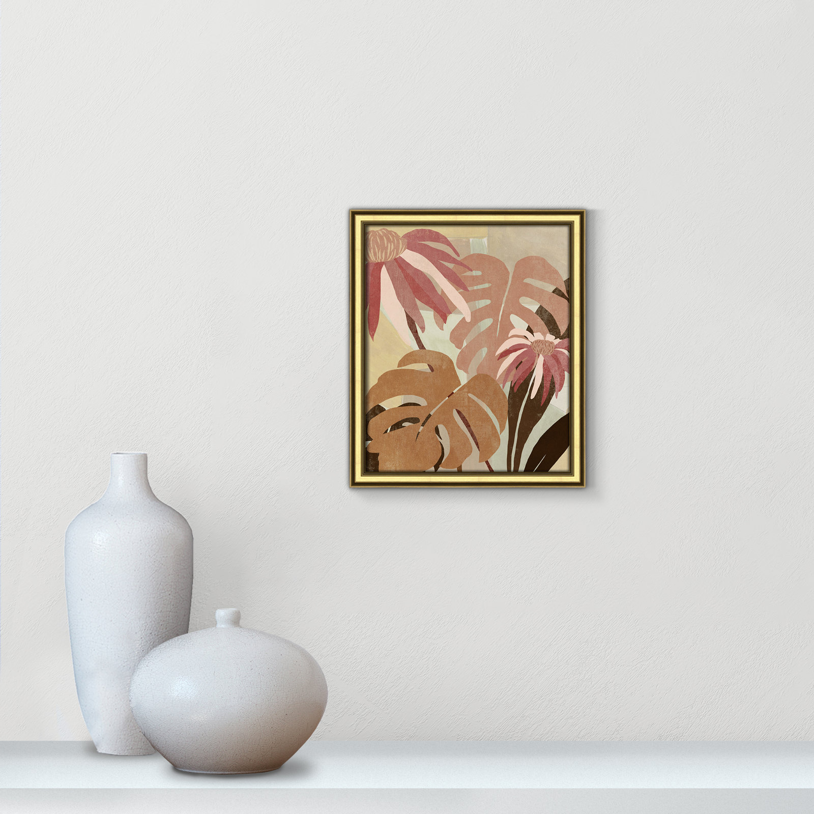 Hot Tropics II by Asia Jensen, Gold, 14.25" W x 16.25" H
