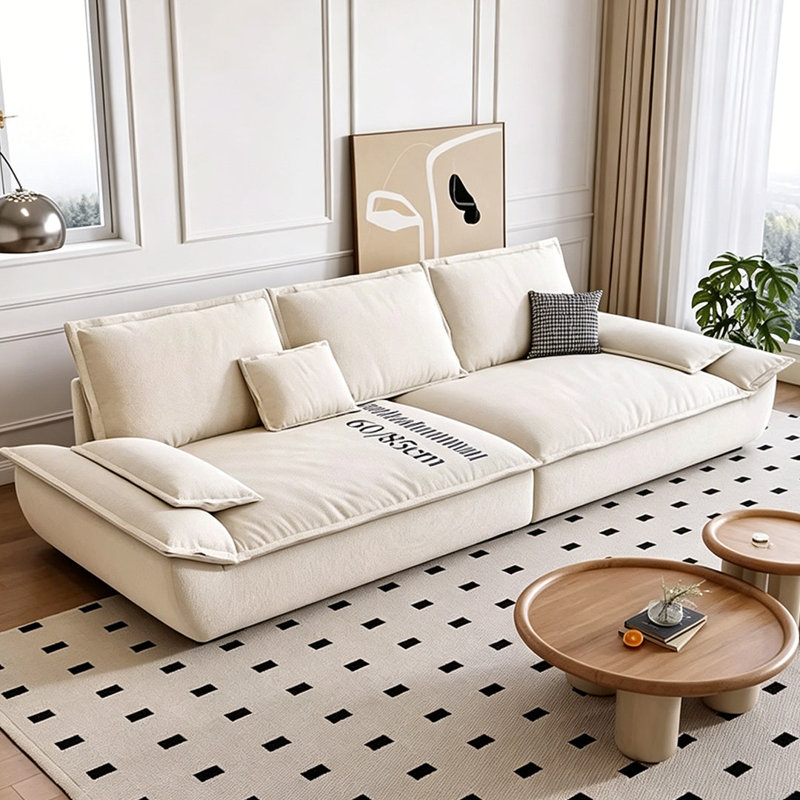 2 Seater Cotton Blend Sofa, 2-seater 220cm