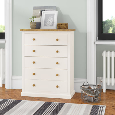 90 cm W Chest of 5 Drawers