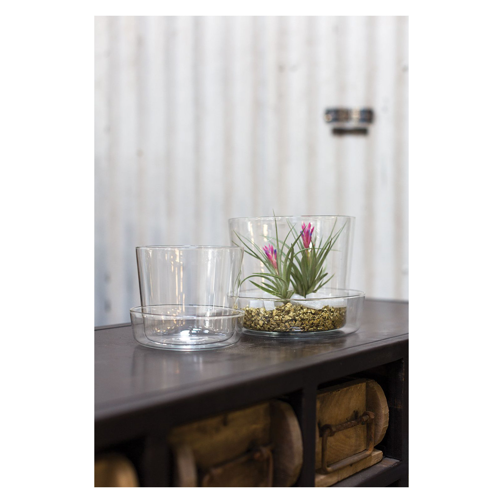 Anaveah Handmade Glass Pot Planter, 4" H x 4.75" W x 4.75" D