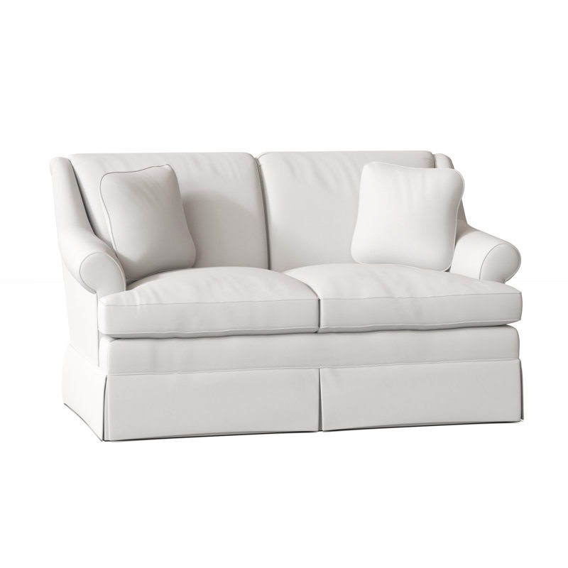 Padme Loveseat, No, Peyton 31 White Performance Twill