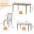 Space-saving Brown Dining Table Sets With Storage, Rustic Style