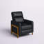 Fauteuil inclinable rembourré Antwine, noir-70347180