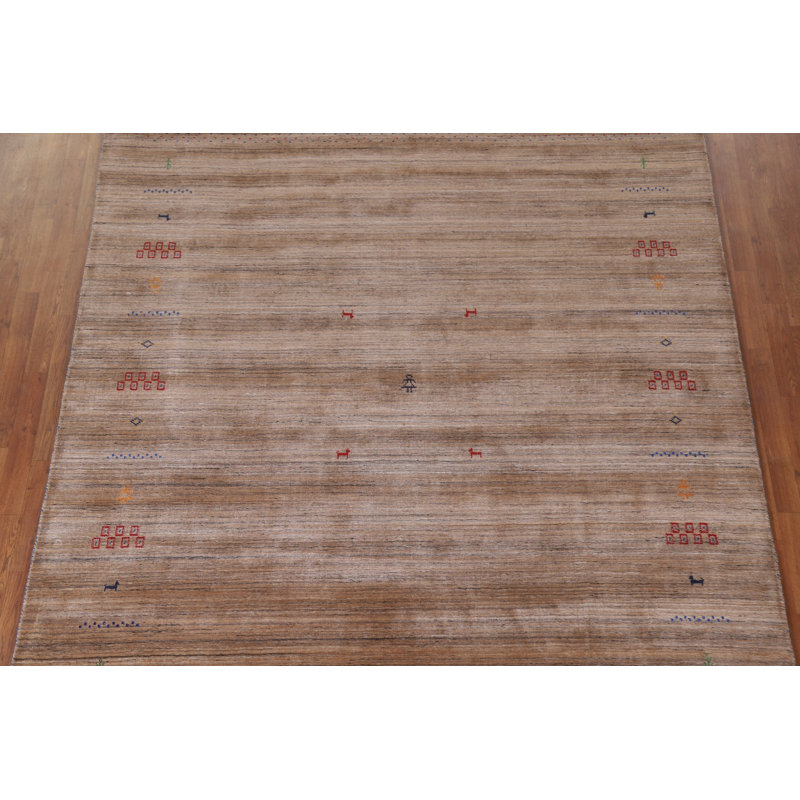 Tapis indien en laine fabriqué à la main Gabbeh 8 x 10