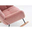 Chaise rembourrée avec accoudoirs en tissu rose-235213239
