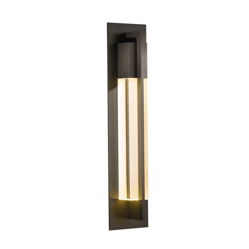 Plafonnier encastré d'extérieur en aluminium 1 lumière Axis, Coastal Dark Smoke, H 19 po x l 4,8 po x P 3,3 po