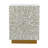 14x14x18" Square Accent Stool with White Capiz Shell Finish and Gold Pedestal Base