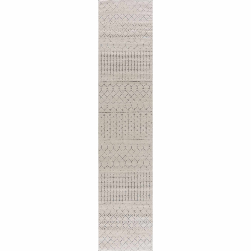 Tapis beige Dounia, Tapis de couloir 2 pi 7 po x 12 pi