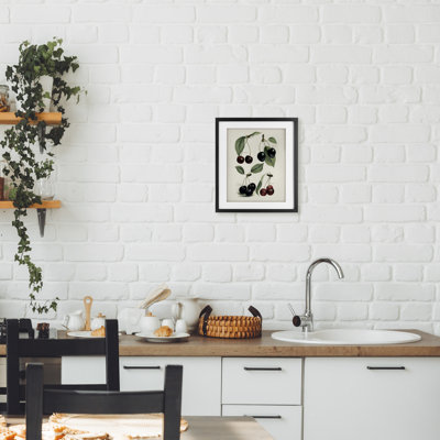 Natural Detailed Cherry Studies Framed Print Under Glass, design by Lettered and Lined