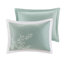 Ensemble d'édredon surdimensionné en jacquard de coton Aqua - simple