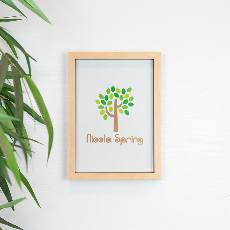 6" x 8" Plastic Box Frame, Light Wood