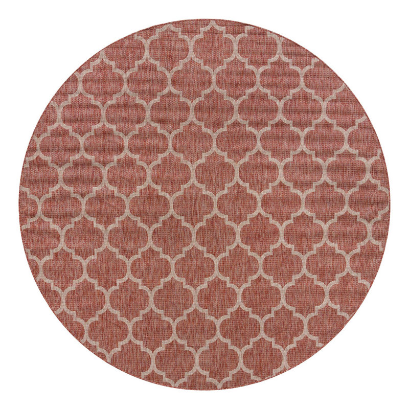 Geometric Indoor / Outdoor Rug, Round 10'8"