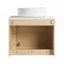 Meuble-lavabo mural 24 po avec lavabo d'art en céramique et 1 porte à fermeture en douceur, contreplaqué-129864741