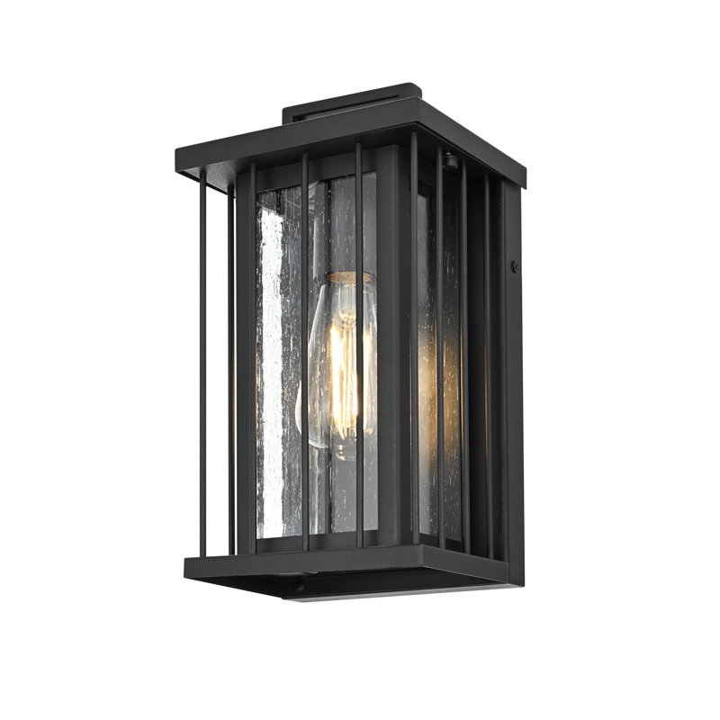 Applique murale d'extérieur noire Lockheart 6,5 pouces